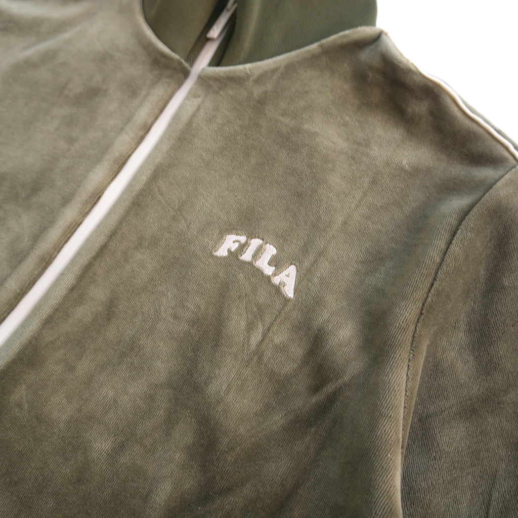 FILA TEGAL VELVET TRACK JACKET – OLIVE NIGHT