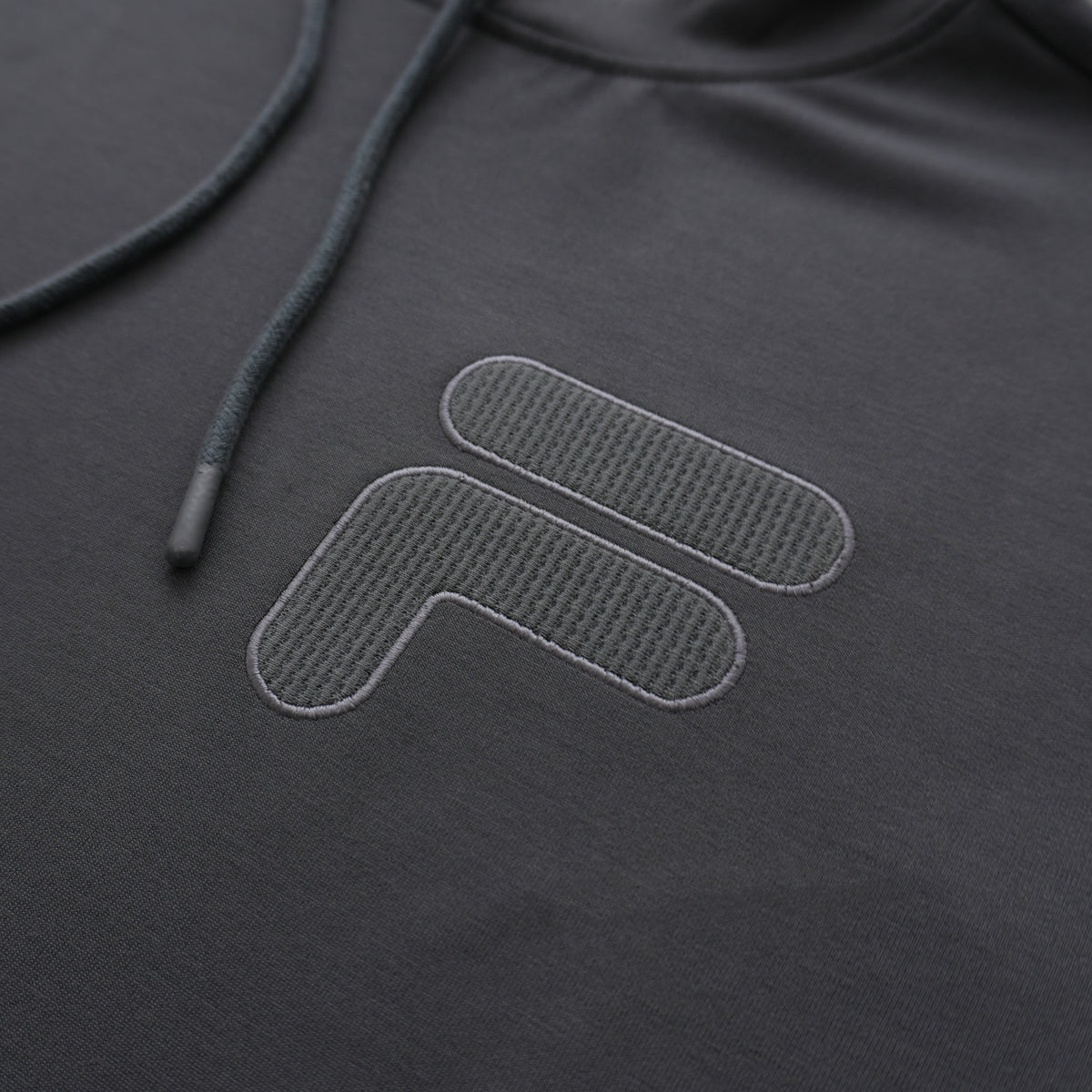 FILA TONAL LOGO HOODIE – DARK GREY
