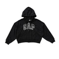 GAP ARCH LOGO FULL-ZIP HOODIE – BLACK