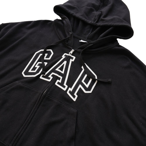 GAP ARCH LOGO FULL-ZIP HOODIE – BLACK