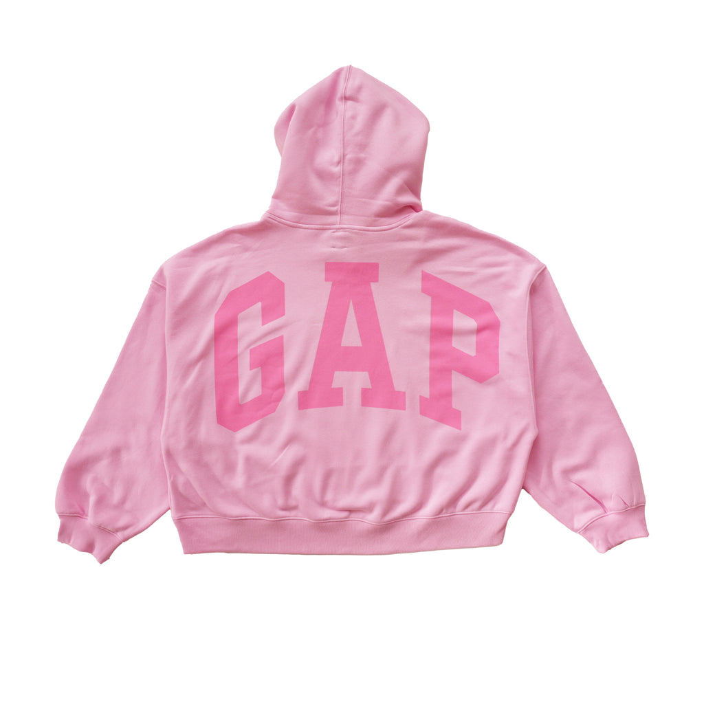 GAP BACK LOGO CROPPED HOODIE – LIGHT PINK