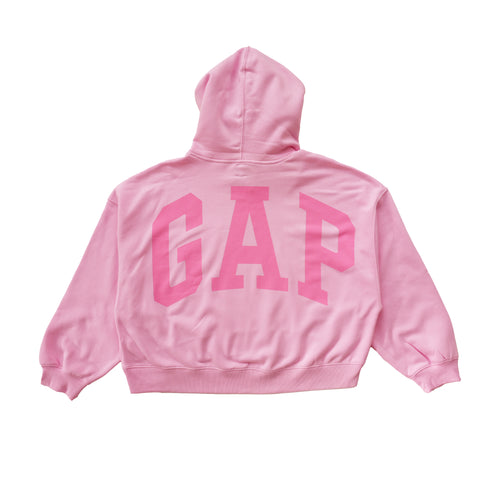 GAP BACK LOGO CROPPED HOODIE – LIGHT PINK