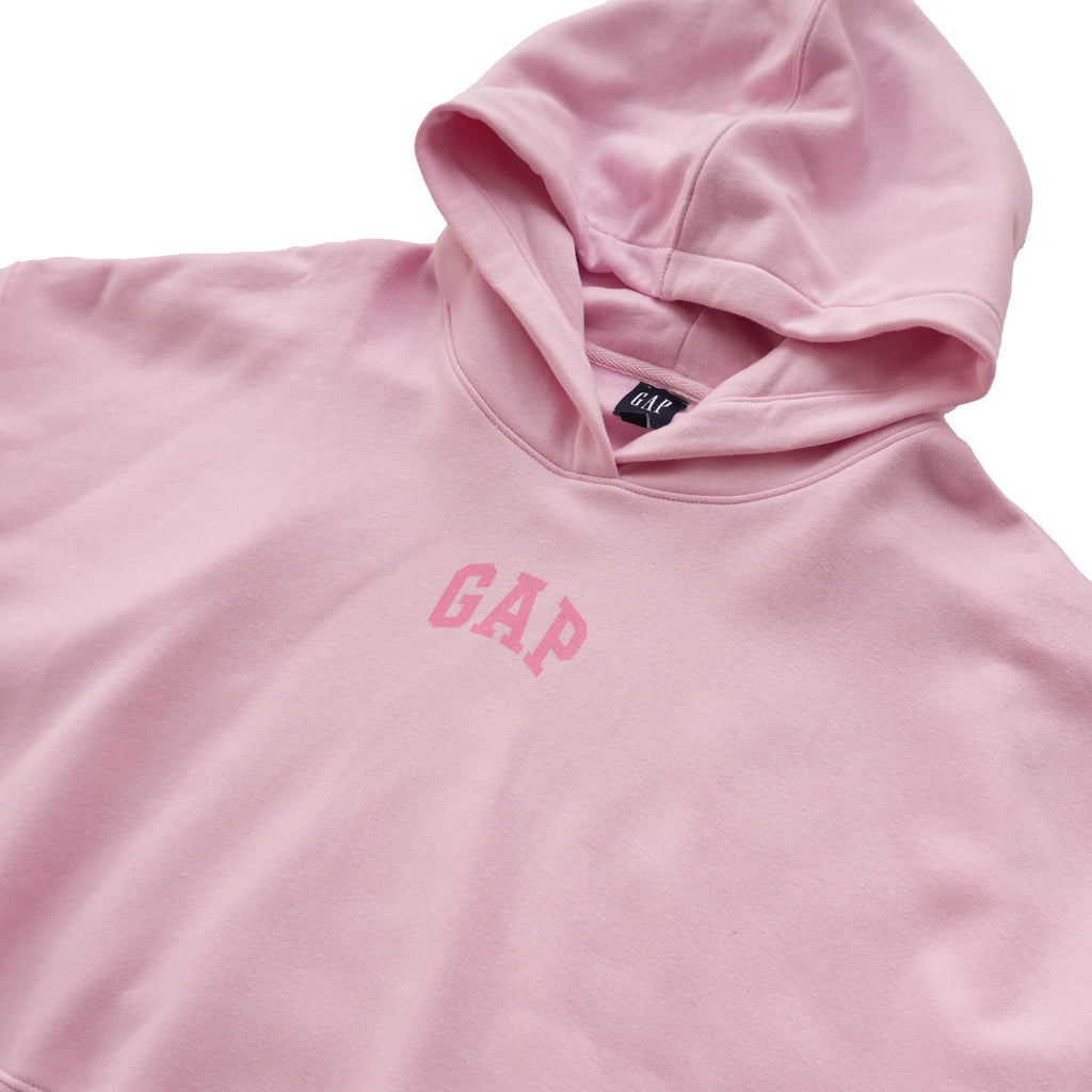 GAP BACK LOGO CROPPED HOODIE – LIGHT PINK