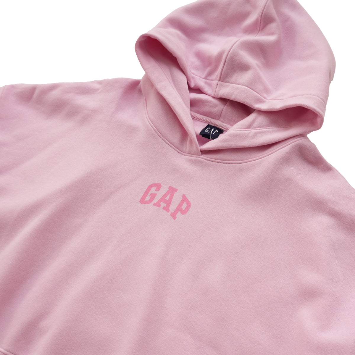 GAP BACK LOGO CROPPED HOODIE – LIGHT PINK