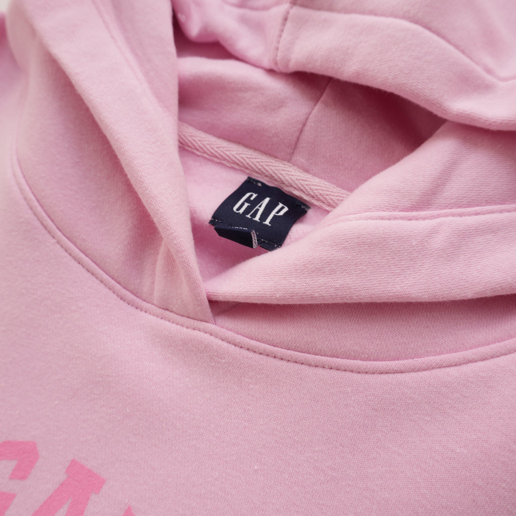 GAP BACK LOGO CROPPED HOODIE – LIGHT PINK