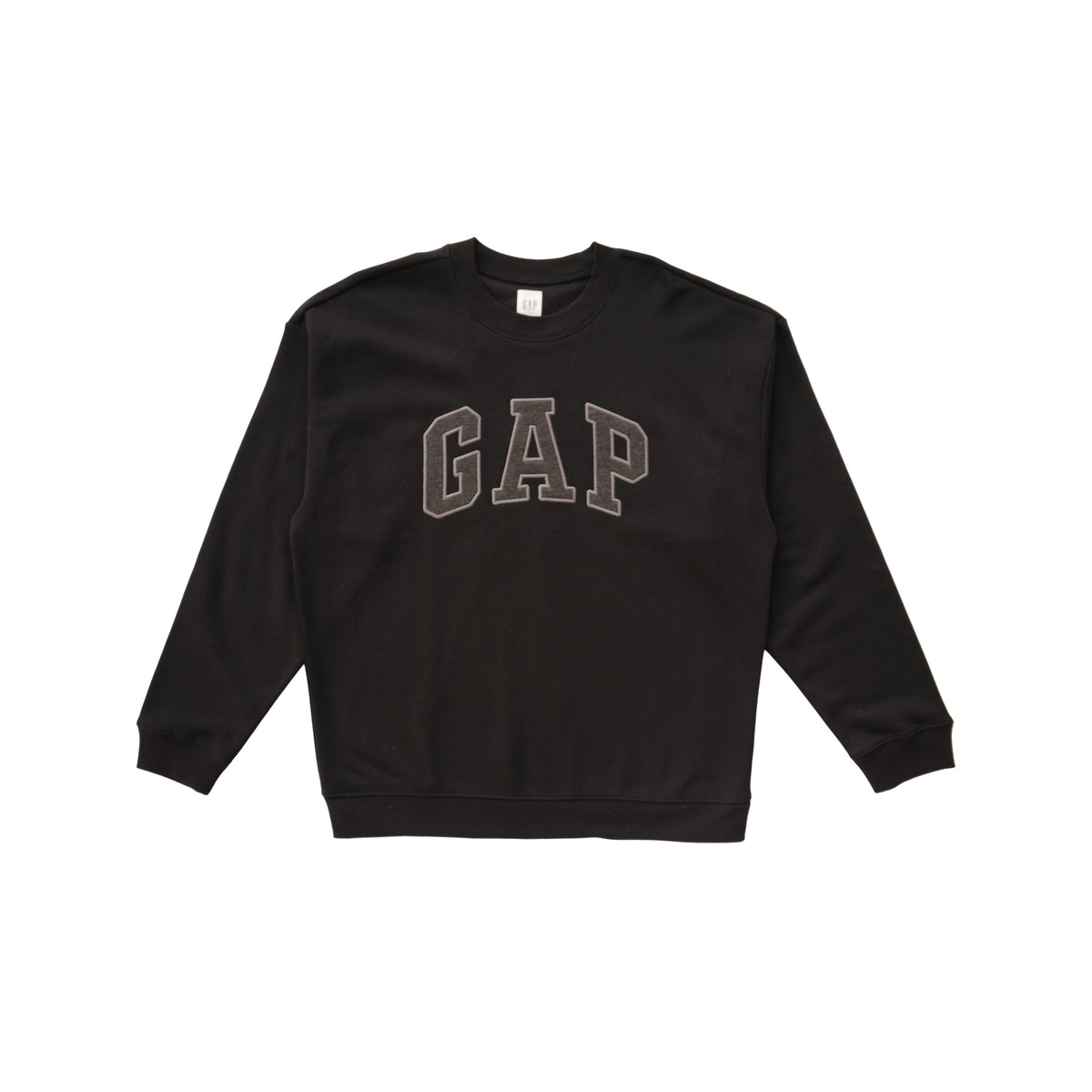 GAP ARCH LOGO CREWNECK SWEATSHIRT – BLACK