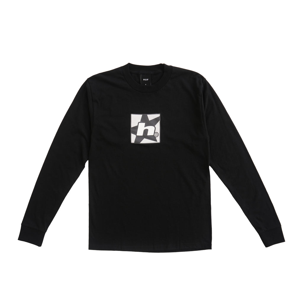 HUF BOX LOGO LONG SLEEVE T-SHIRT – BLACK