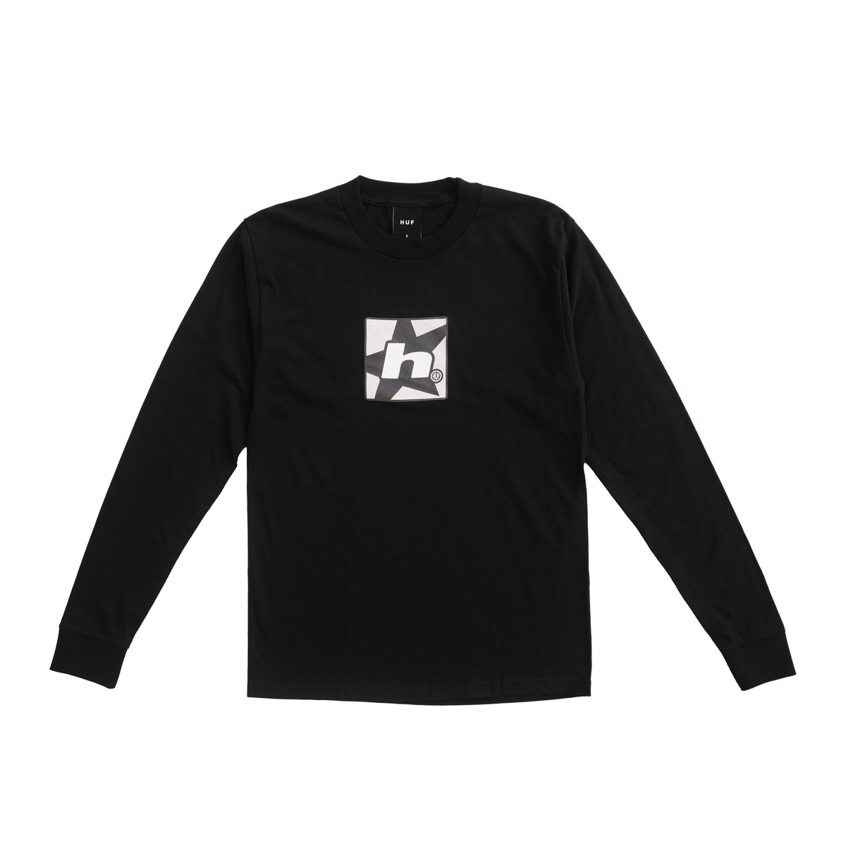 HUF BOX LOGO LONG SLEEVE T-SHIRT – BLACK