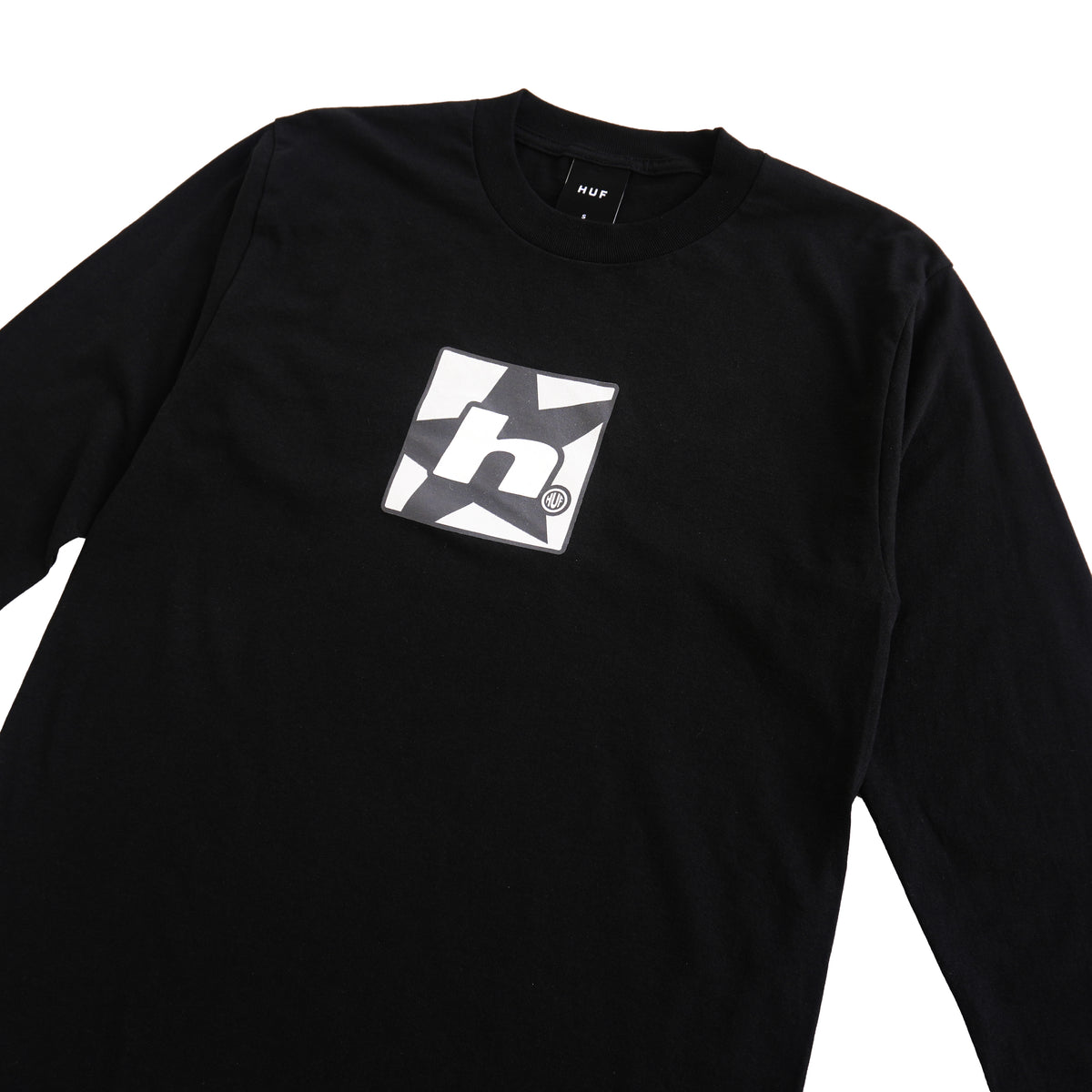 HUF BOX LOGO LONG SLEEVE T-SHIRT – BLACK
