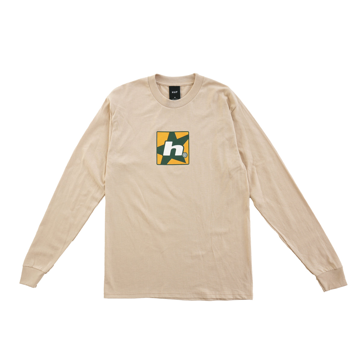 HUF BOX LOGO LONG SLEEVE T-SHIRT – TAN