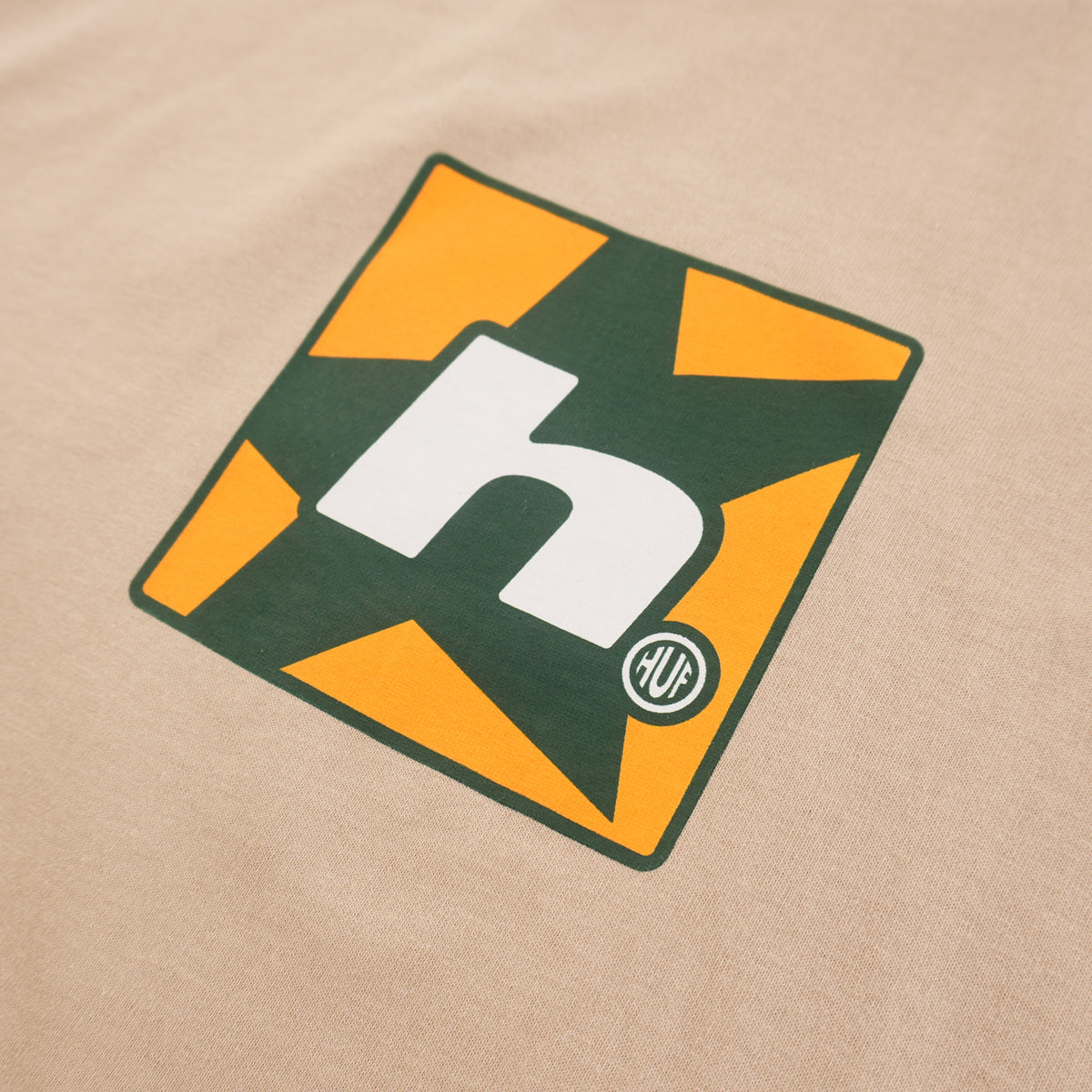 HUF BOX LOGO LONG SLEEVE T-SHIRT – TAN