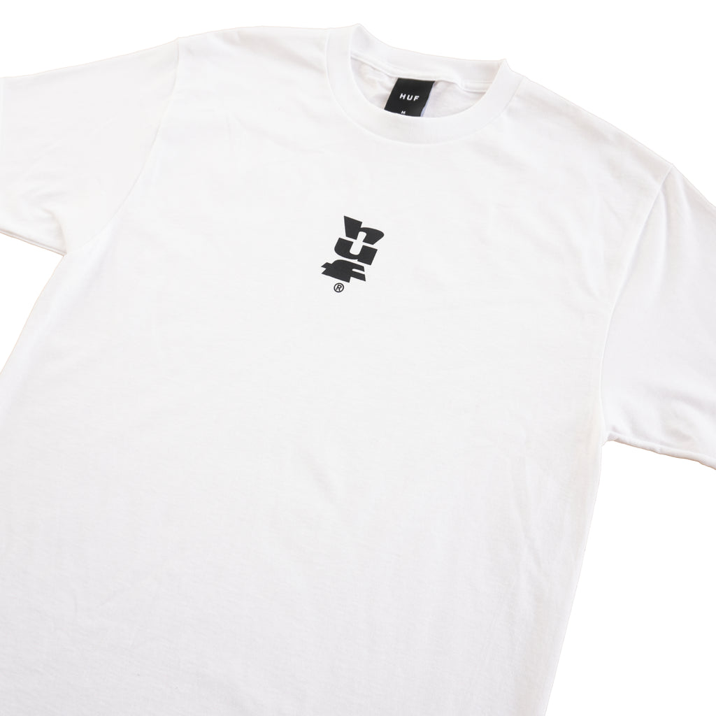HUF STACK LOGO TEE – WHITE