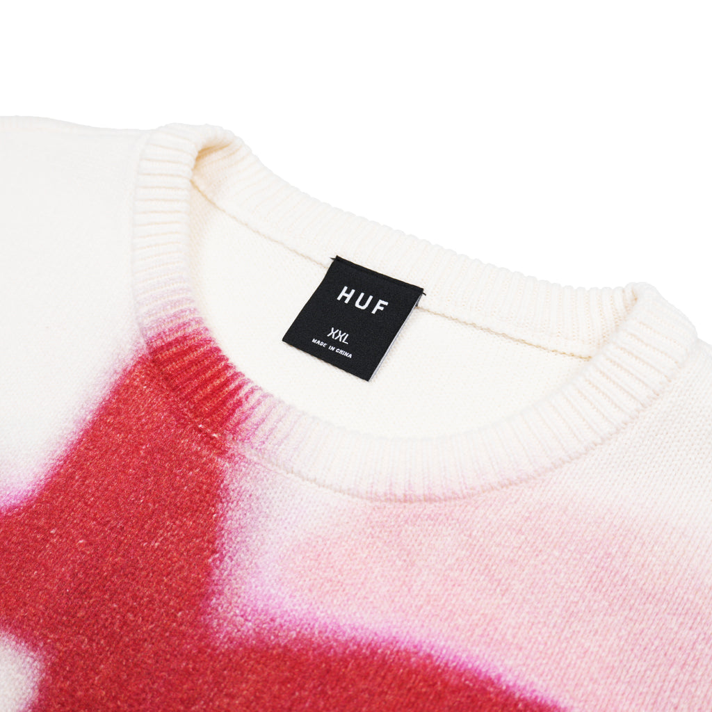 HUF SOFT FOCUS CREW NECK SWEATER – OFF WHITE
