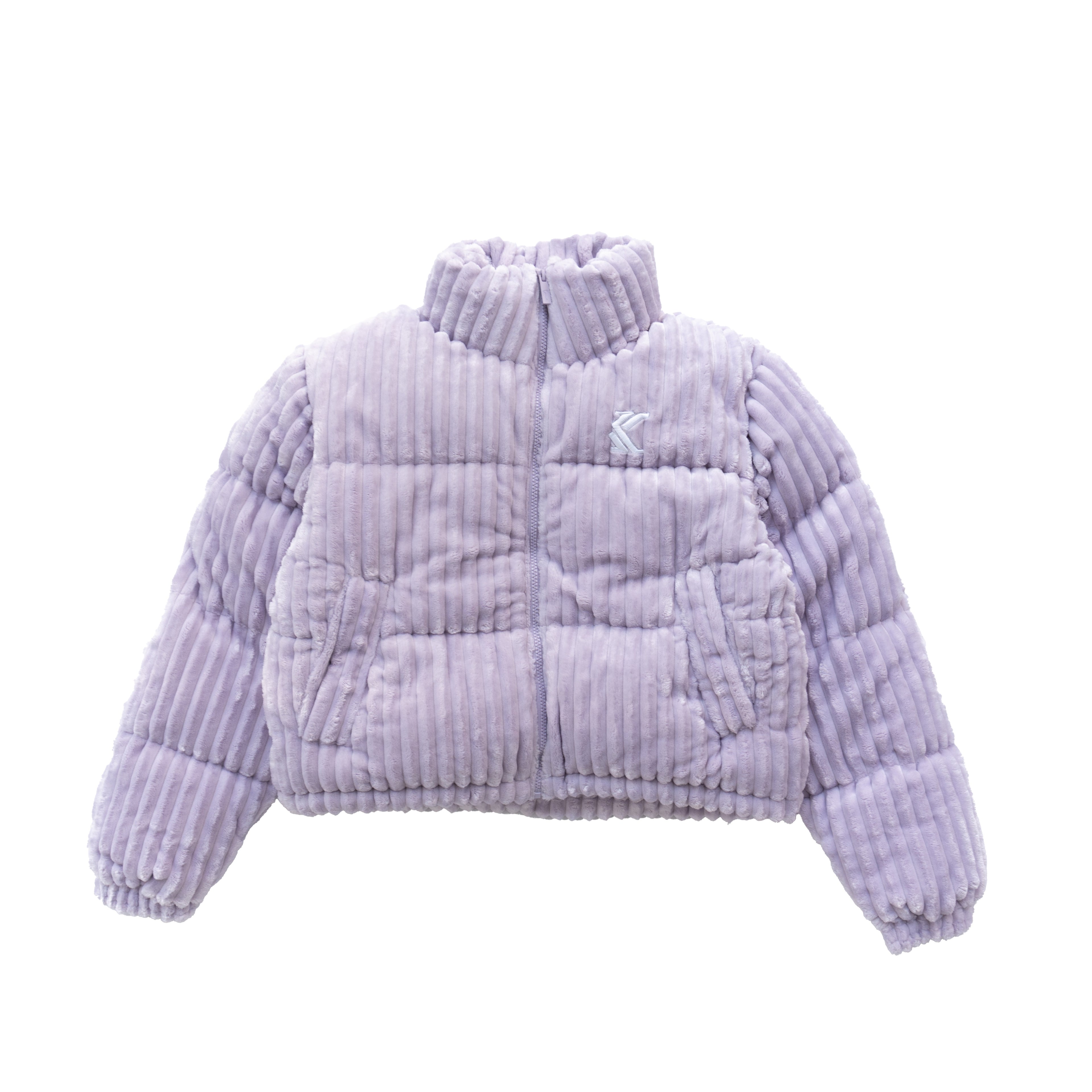 KARL KANI CORDUROY PUFFER JACKET – LILAC (W)