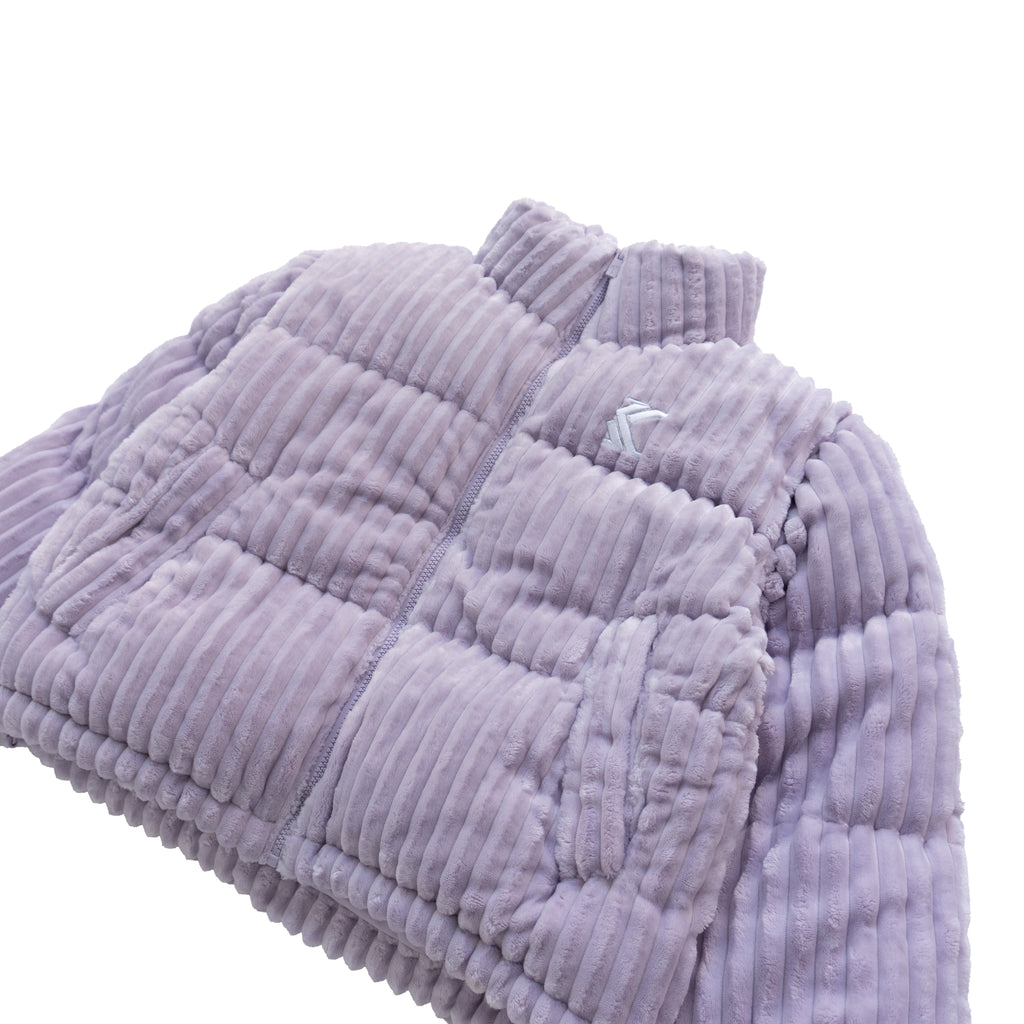 KARL KANI CORDUROY PUFFER JACKET – LILAC (W)