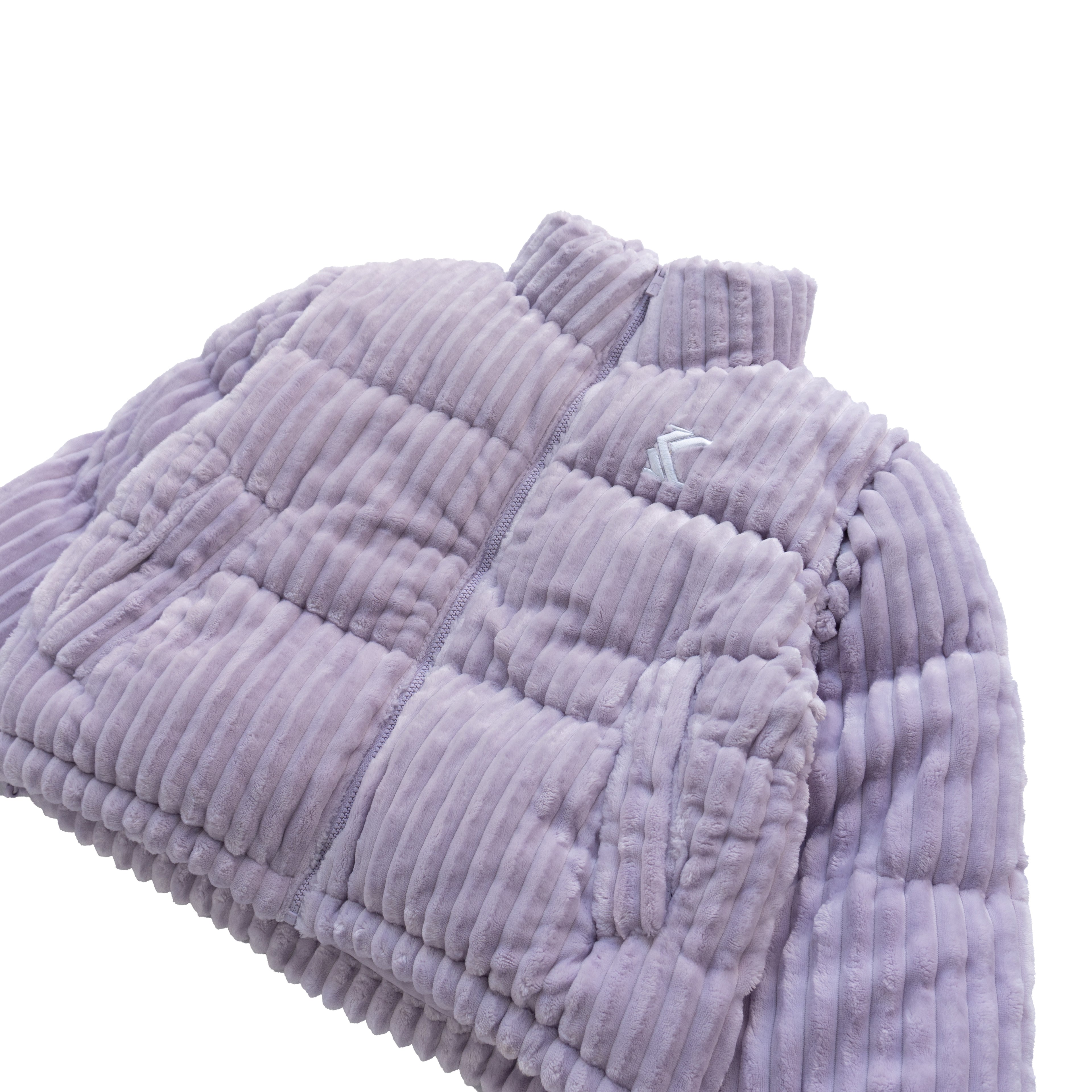 KARL KANI CORDUROY PUFFER JACKET – LILAC (W)