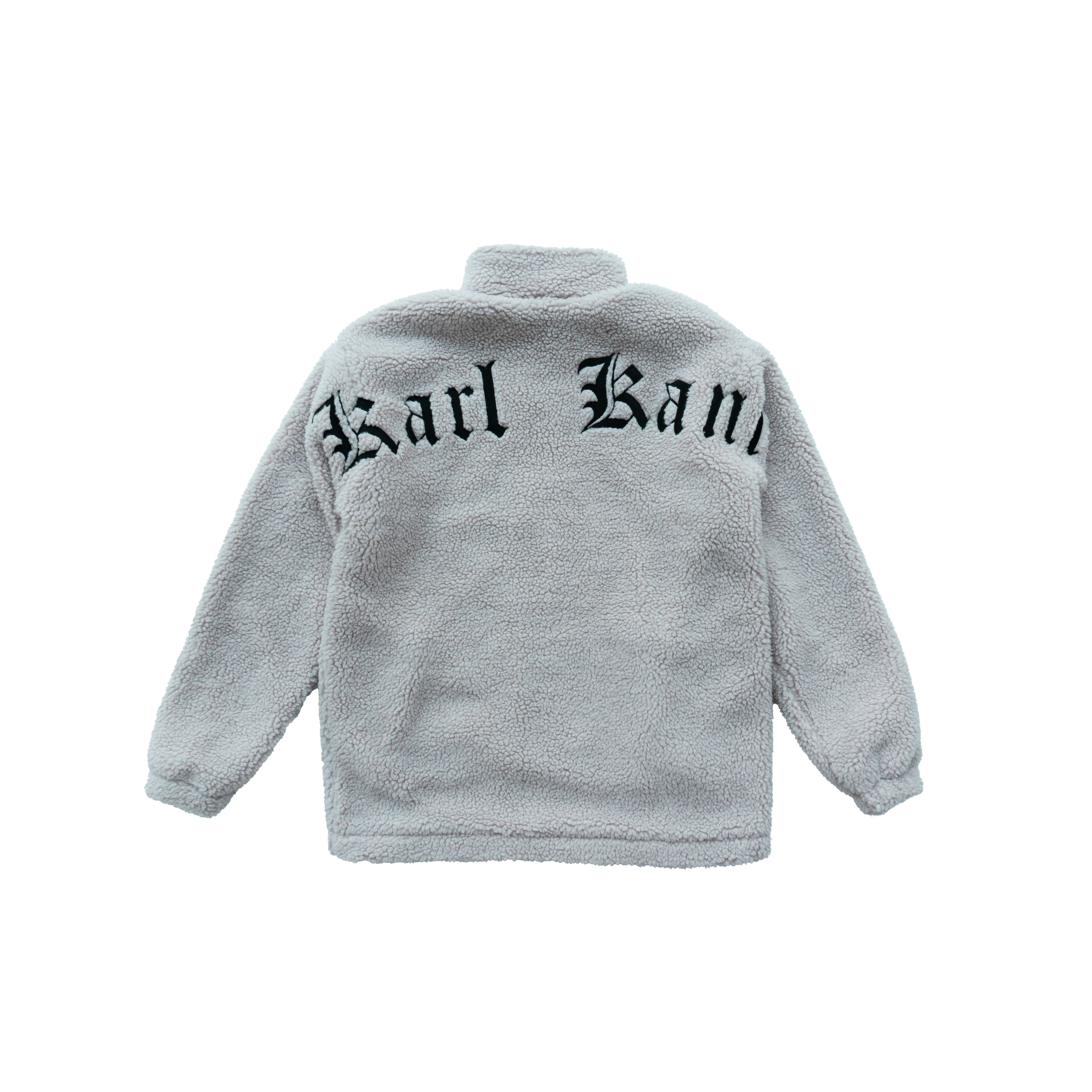 KARL KANI SHERPA FLEECE ZIP JACKET – BEIGE