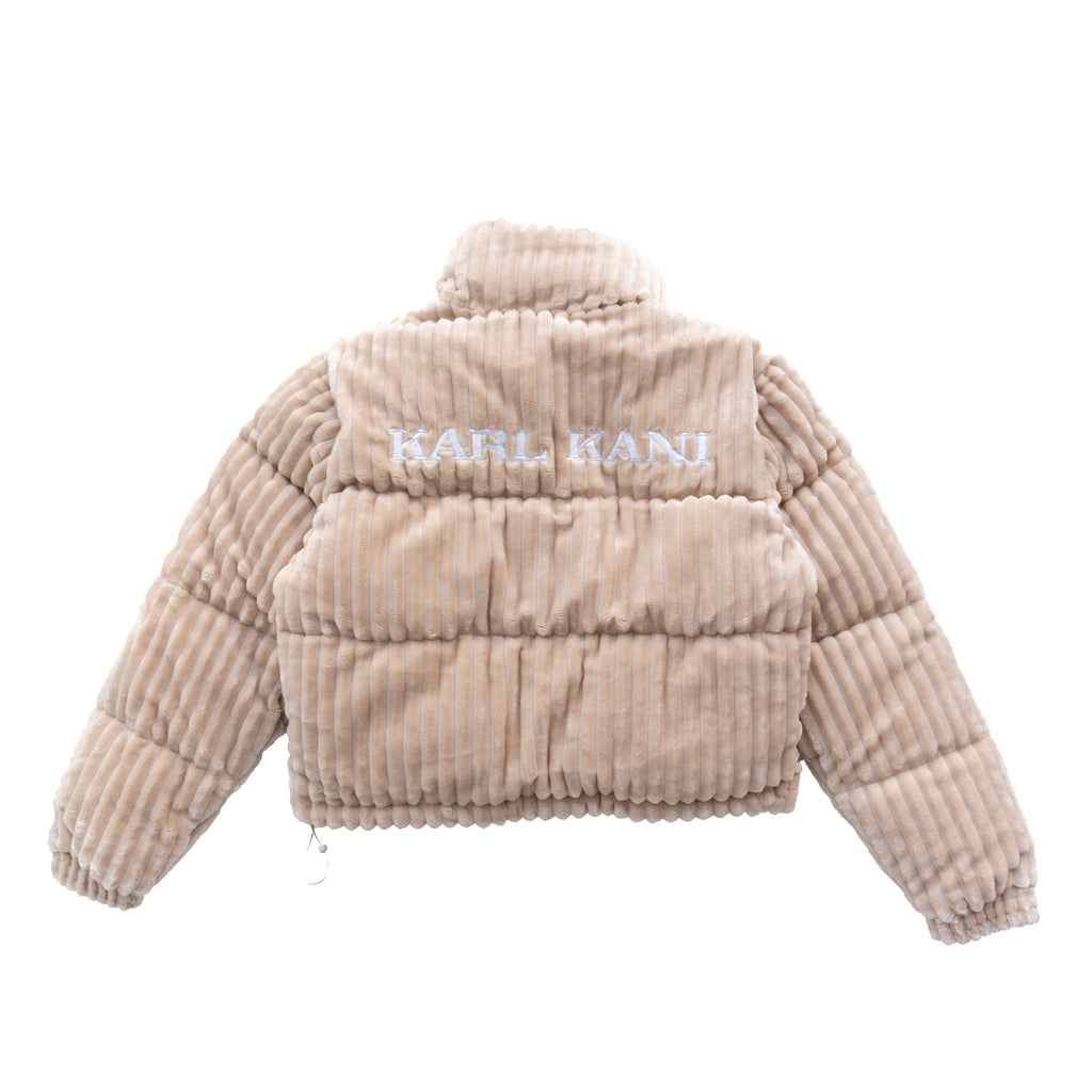 KARL KANI CORDUROY PUFFER JACKET – BEIGE (W)