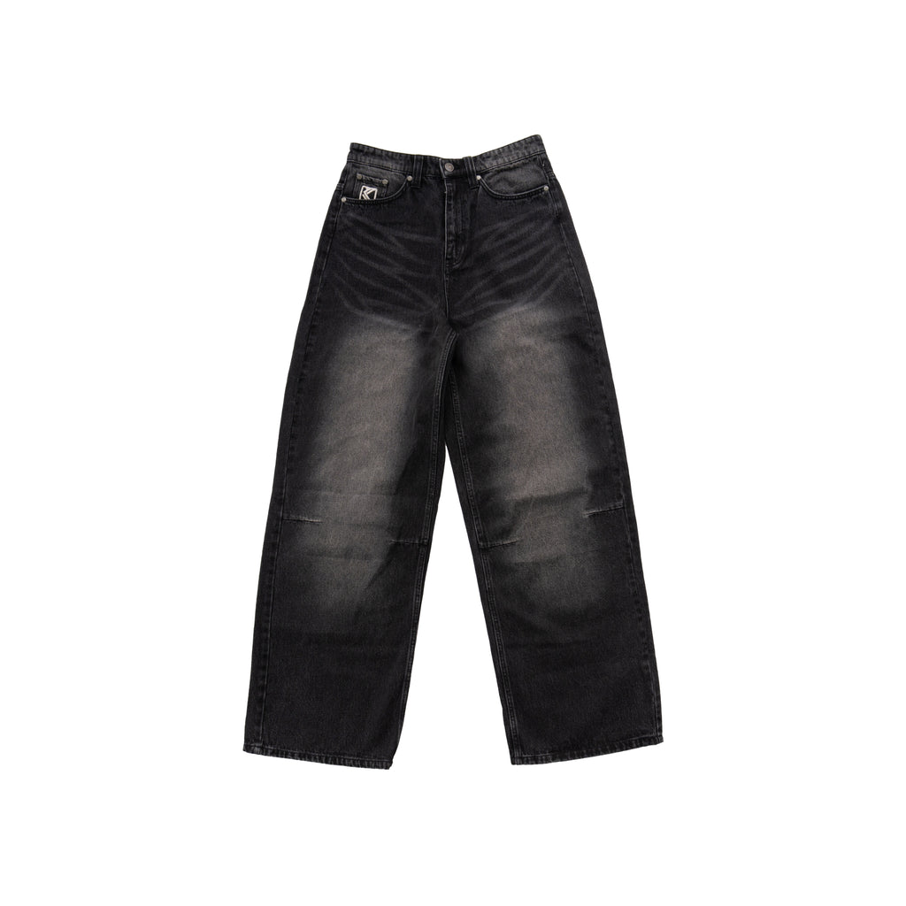 KARL KANI WASHED BAGGY JEANS – BLACK