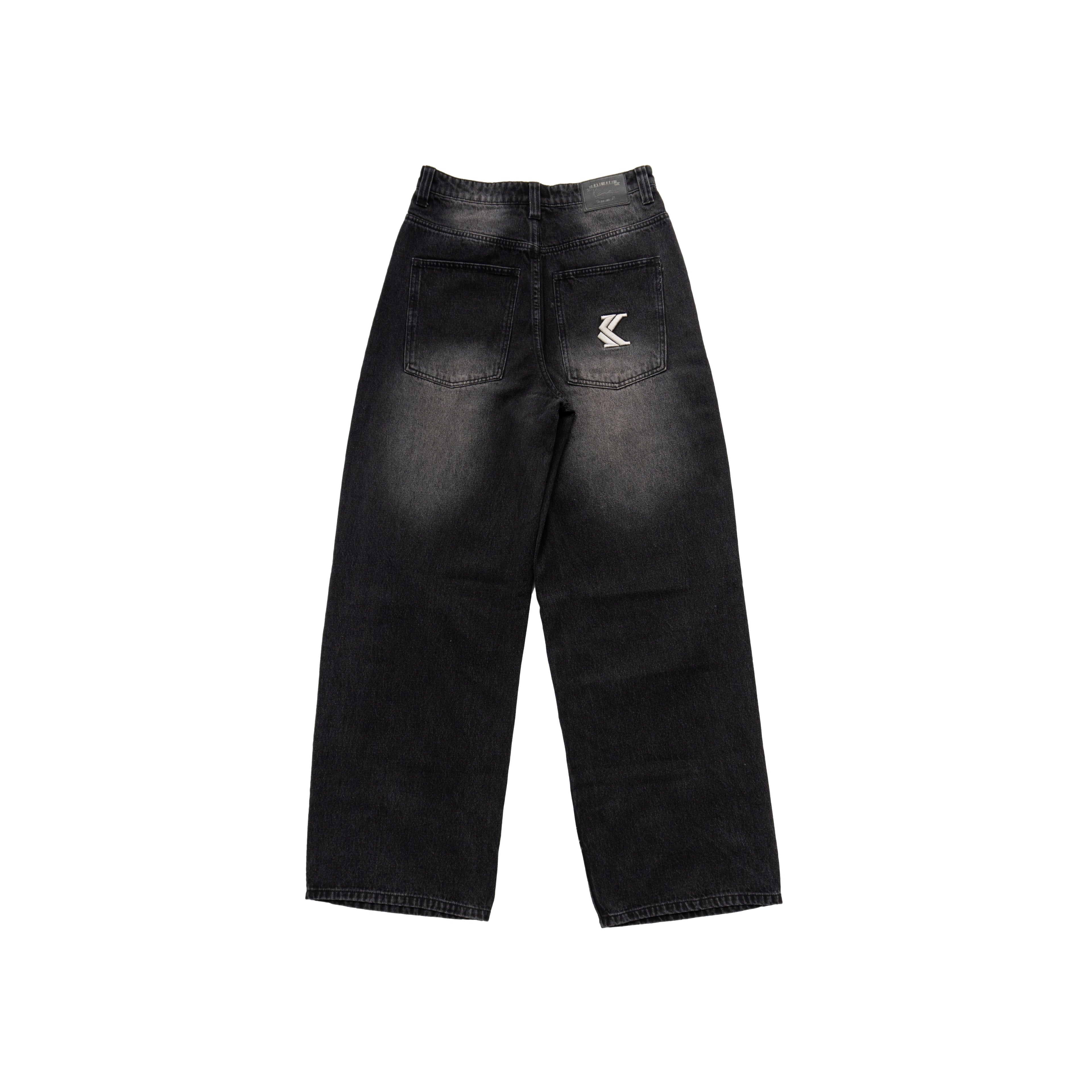 KARL KANI WASHED BAGGY JEANS – BLACK
