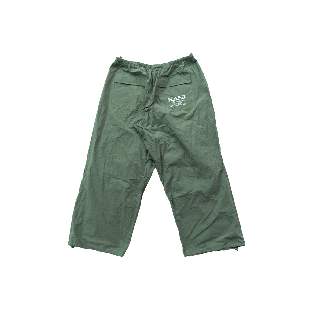 KARL KANI BAGGY TECH PANTS - OLIVE GREEN