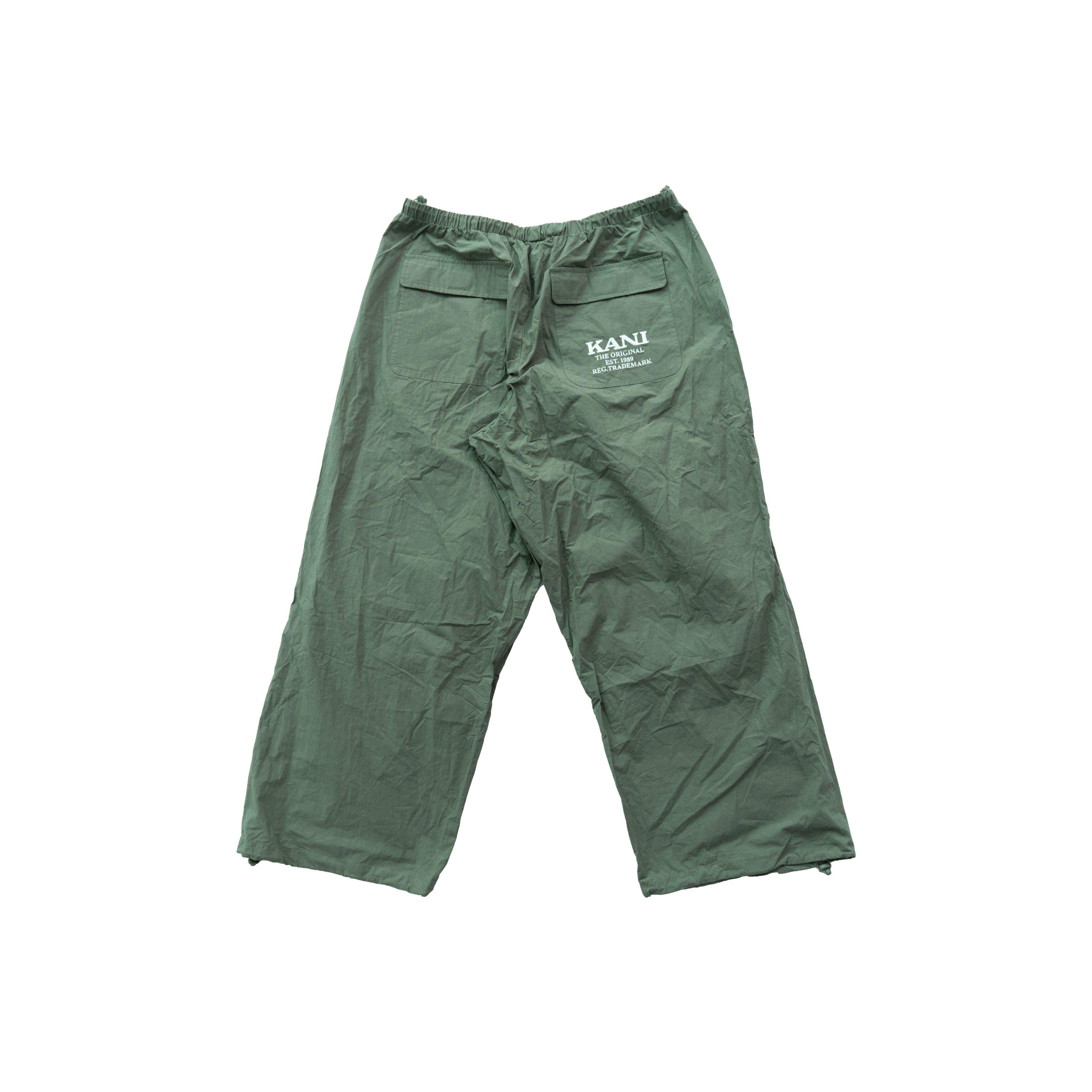 KARL KANI BAGGY TECH PANTS - OLIVE GREEN