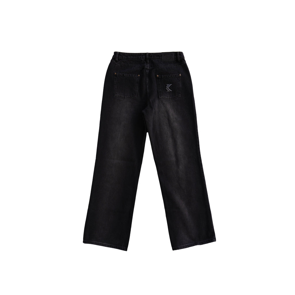 KARL KANI WIDE LEG JEANS – WASHED BLACK (W)