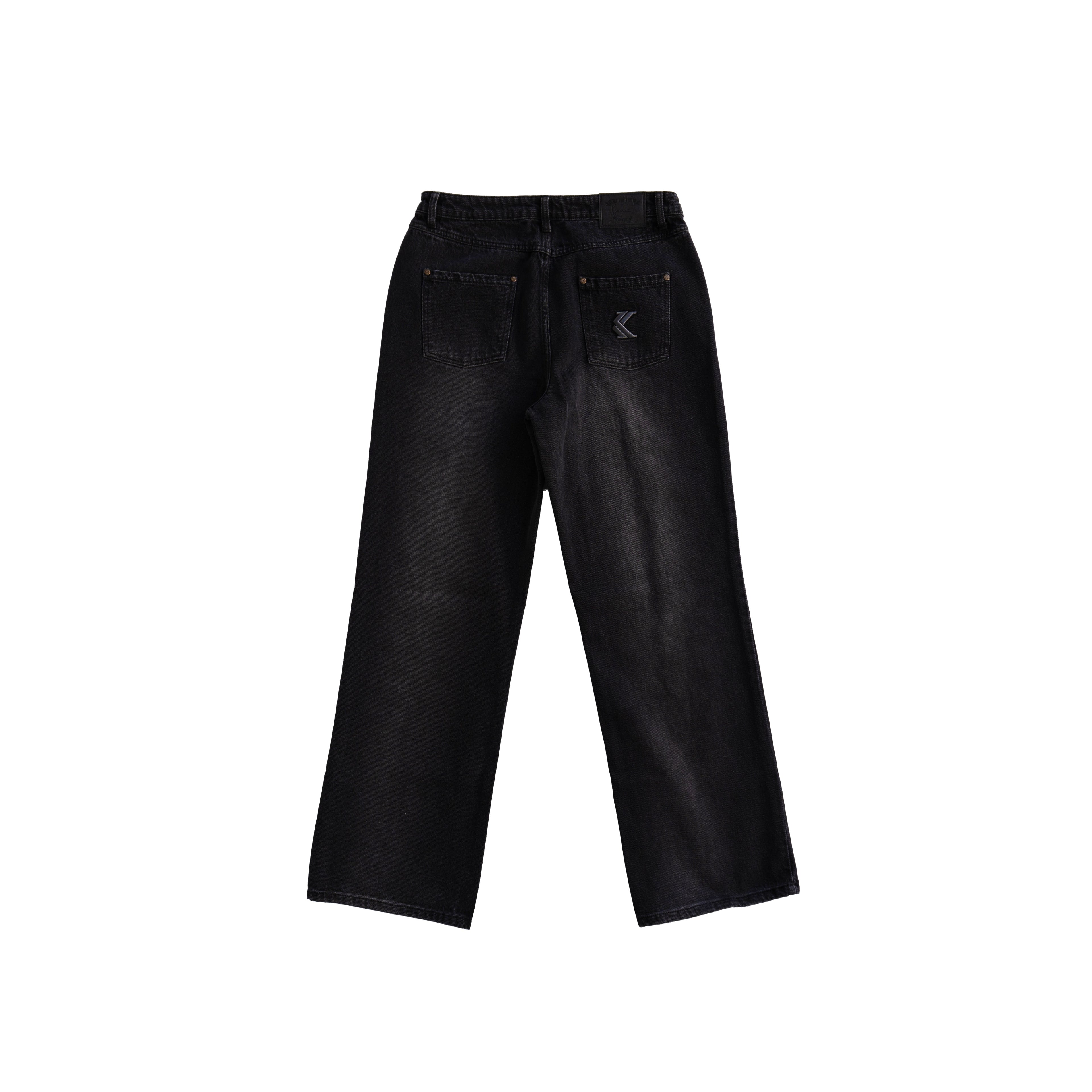 KARL KANI WIDE LEG JEANS – WASHED BLACK (W)