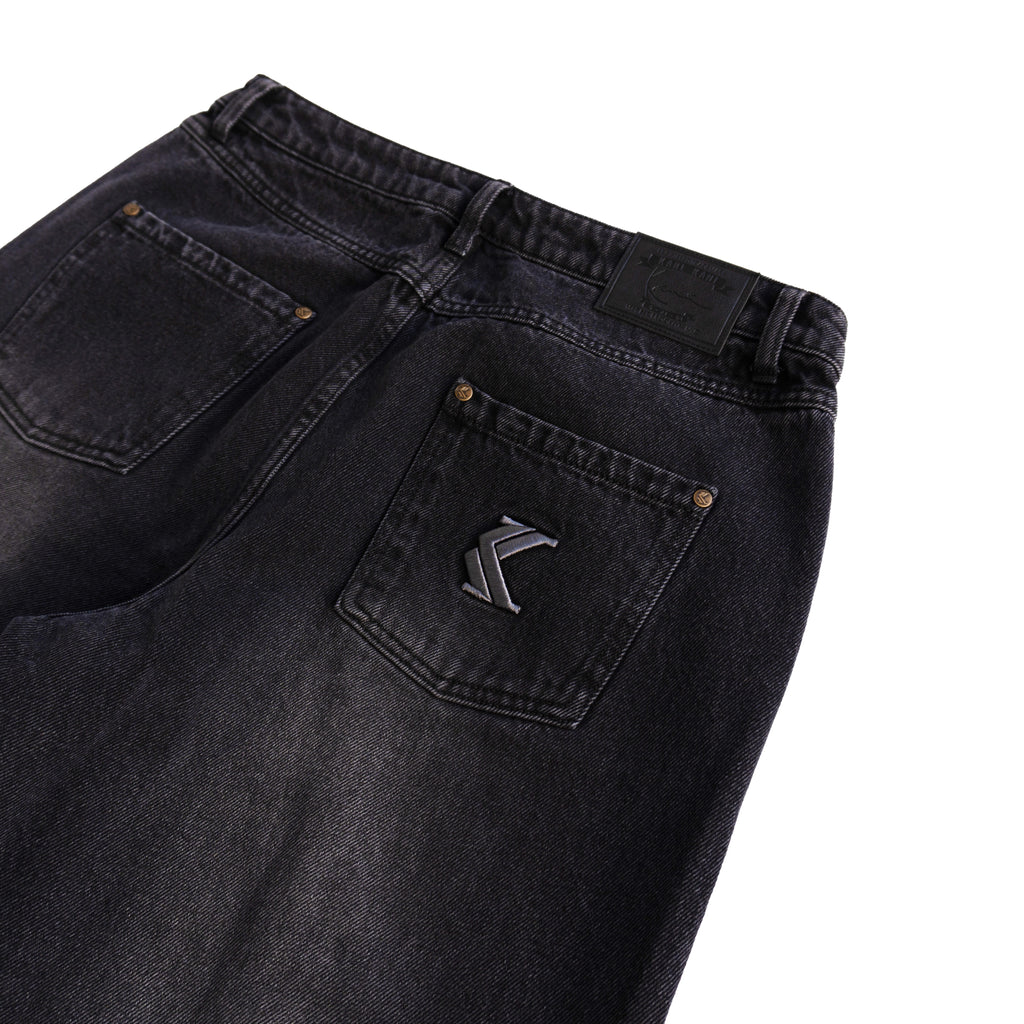 KARL KANI WIDE LEG JEANS – WASHED BLACK (W)