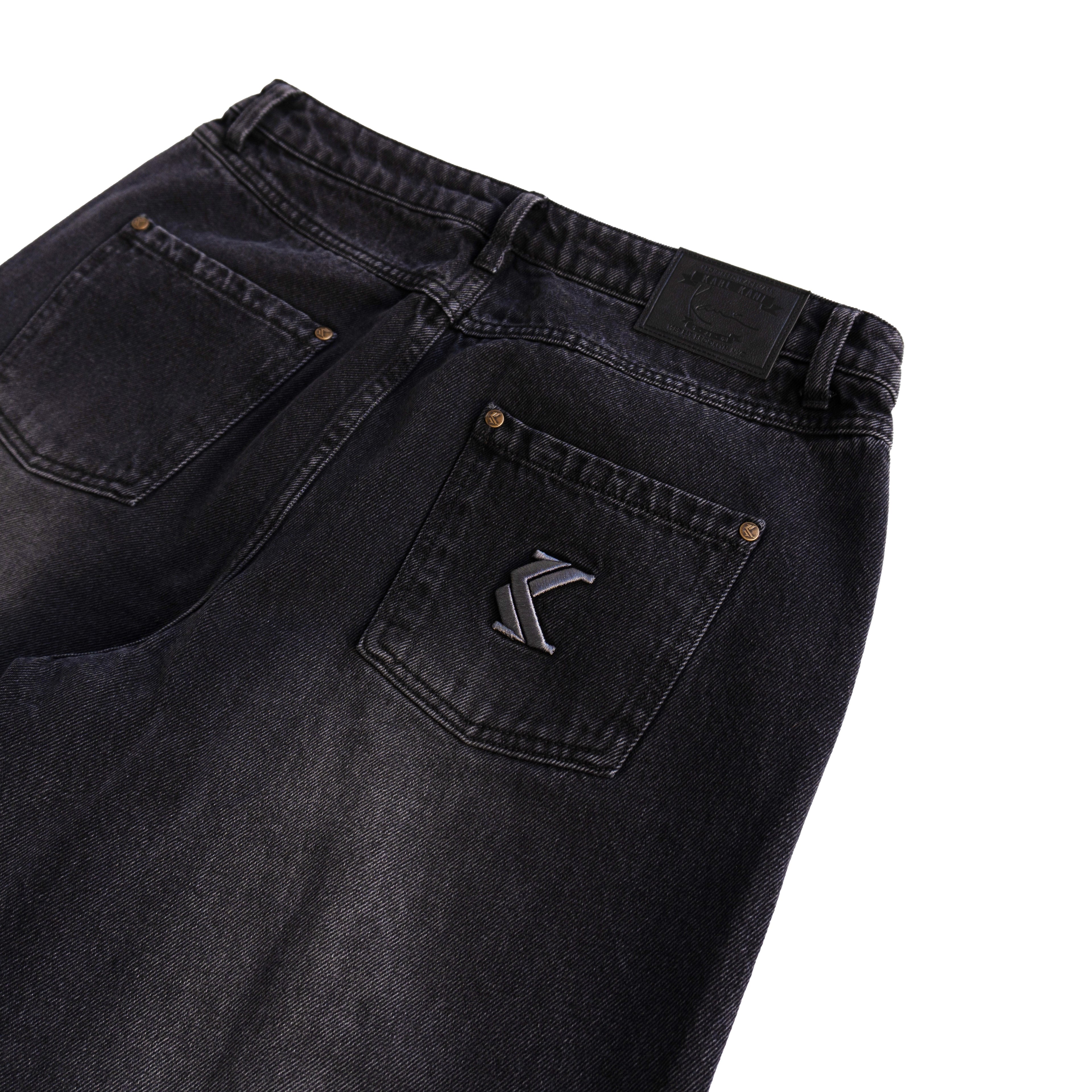 KARL KANI WIDE LEG JEANS – WASHED BLACK (W)