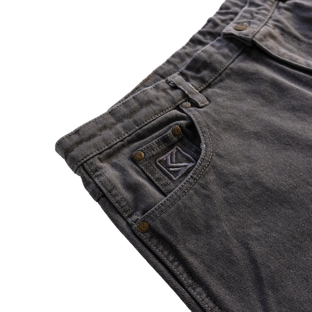 KARL KANI DISTRESSED LOGO JEANS – GREY