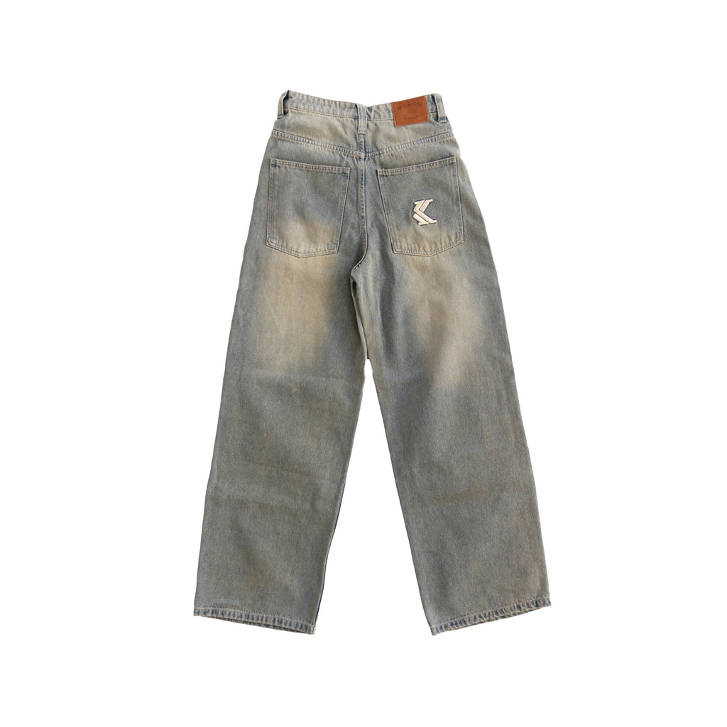 KARL KANI WIDE LEG JEANS – BLUE BEIJE