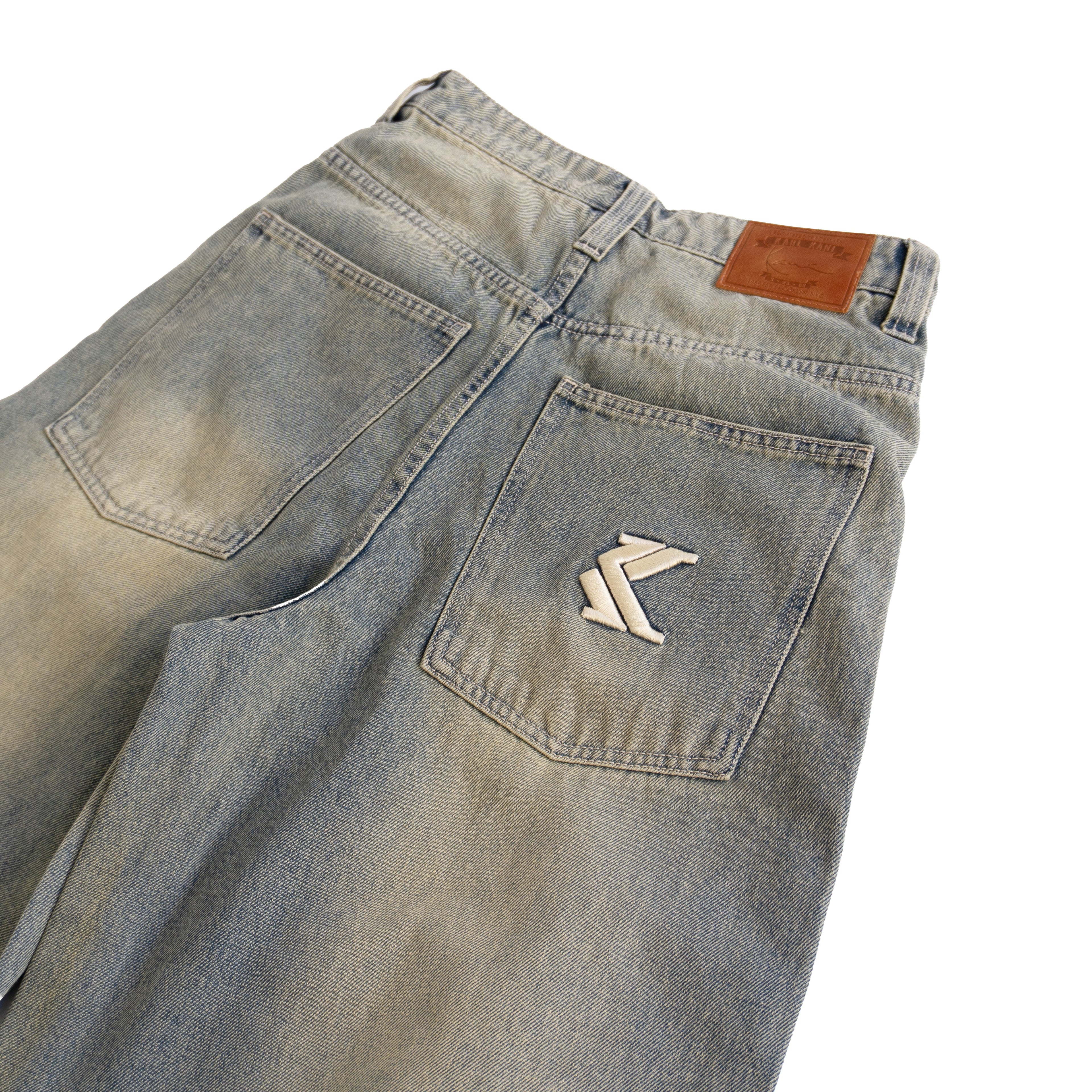 KARL KANI WIDE LEG JEANS – BLUE BEIJE