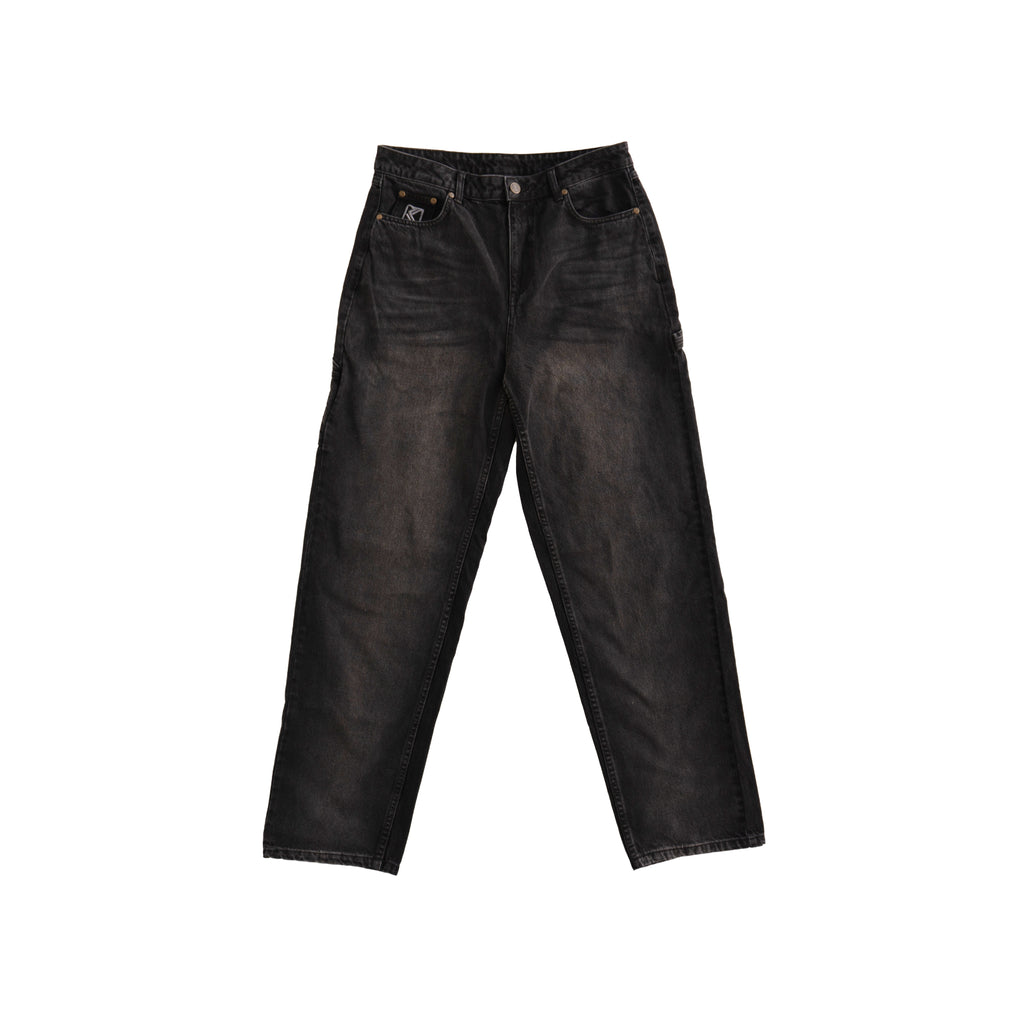 KARL KANI WASHED CARGO JEANS – BLACK (W)