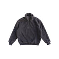 KARL KANI SHERPA QUARTER-ZIP FLEECE – DARK GREY
