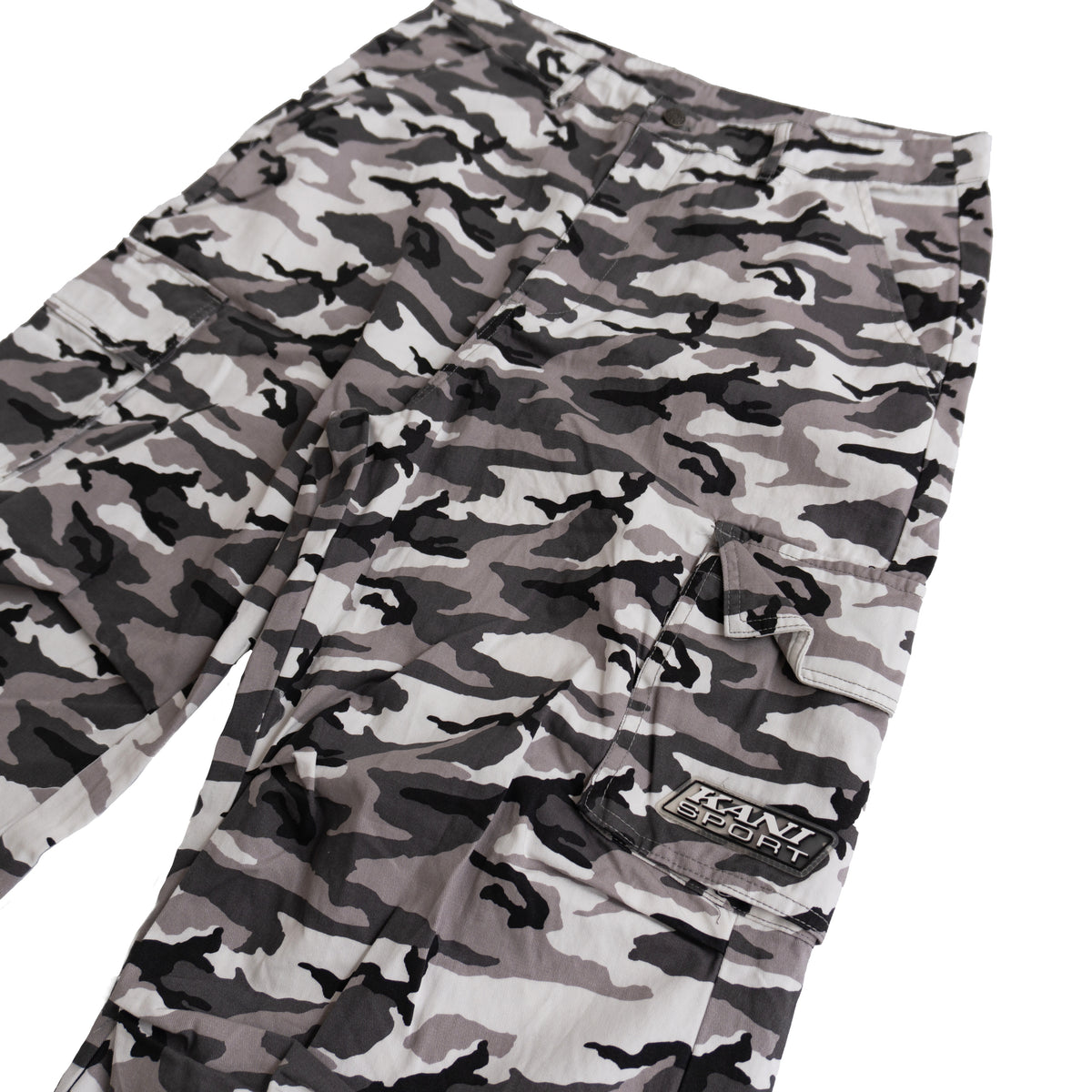 KARL KANI SPORT CAMO CARGO PANTS – GREY