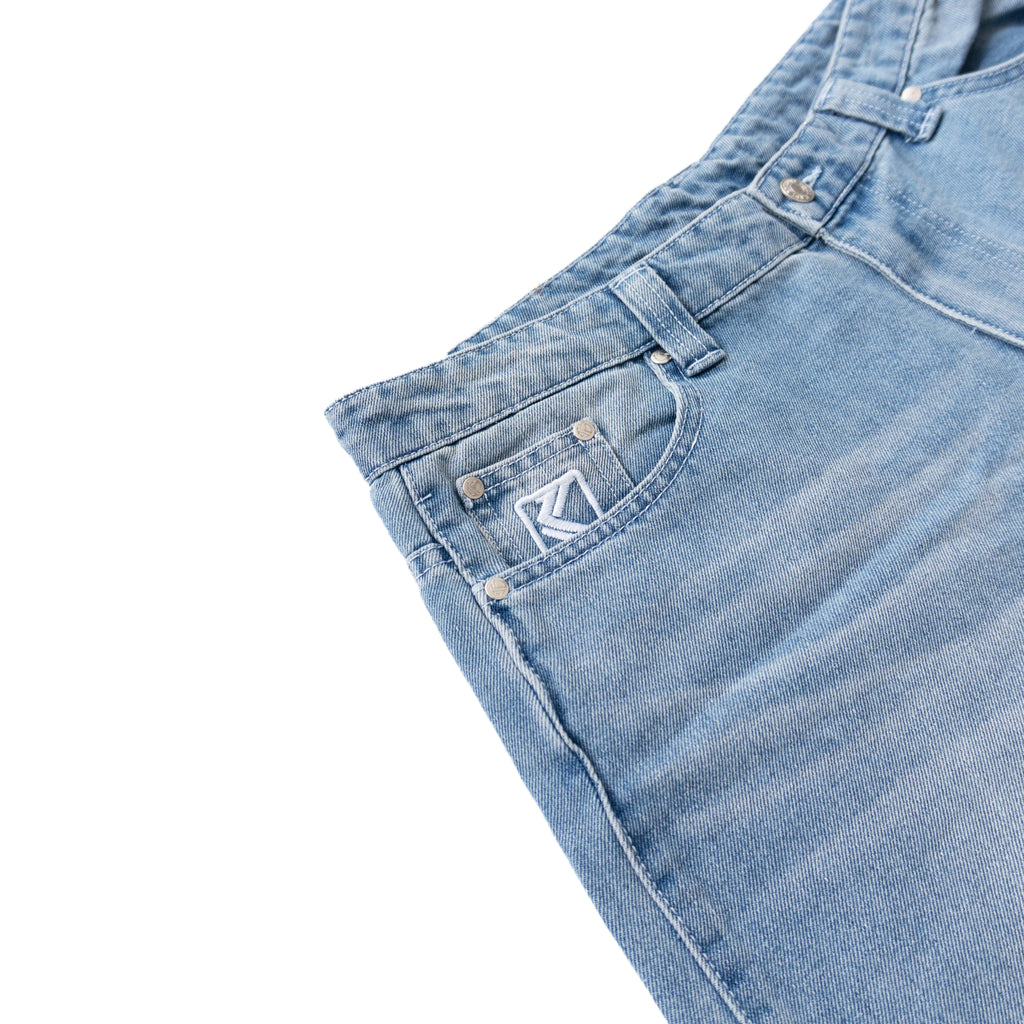 KARL KANI MONOGRAM POCKET BAGGY JEANS – LIGHT BLUE