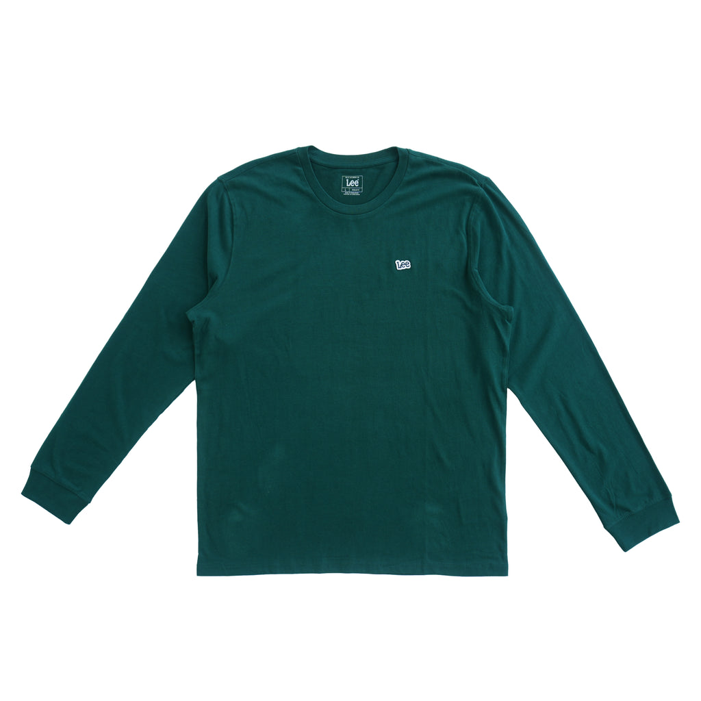 LEE LONG SLEEVE LOGO T-SHIRT – FOREST GREEN