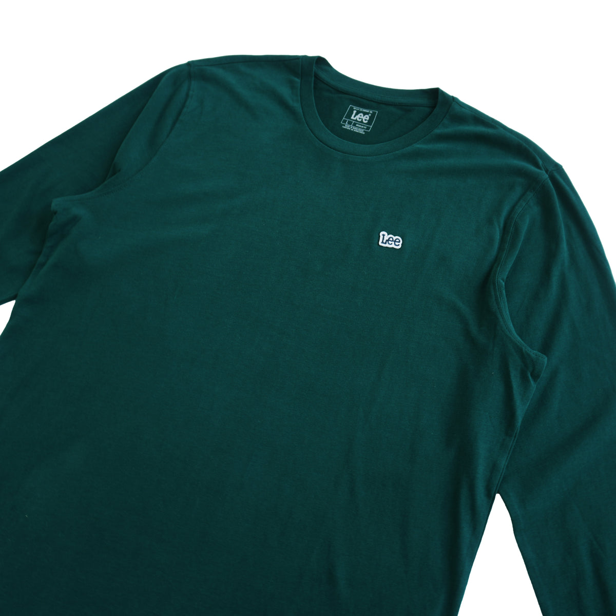 LEE LONG SLEEVE LOGO T-SHIRT – FOREST GREEN