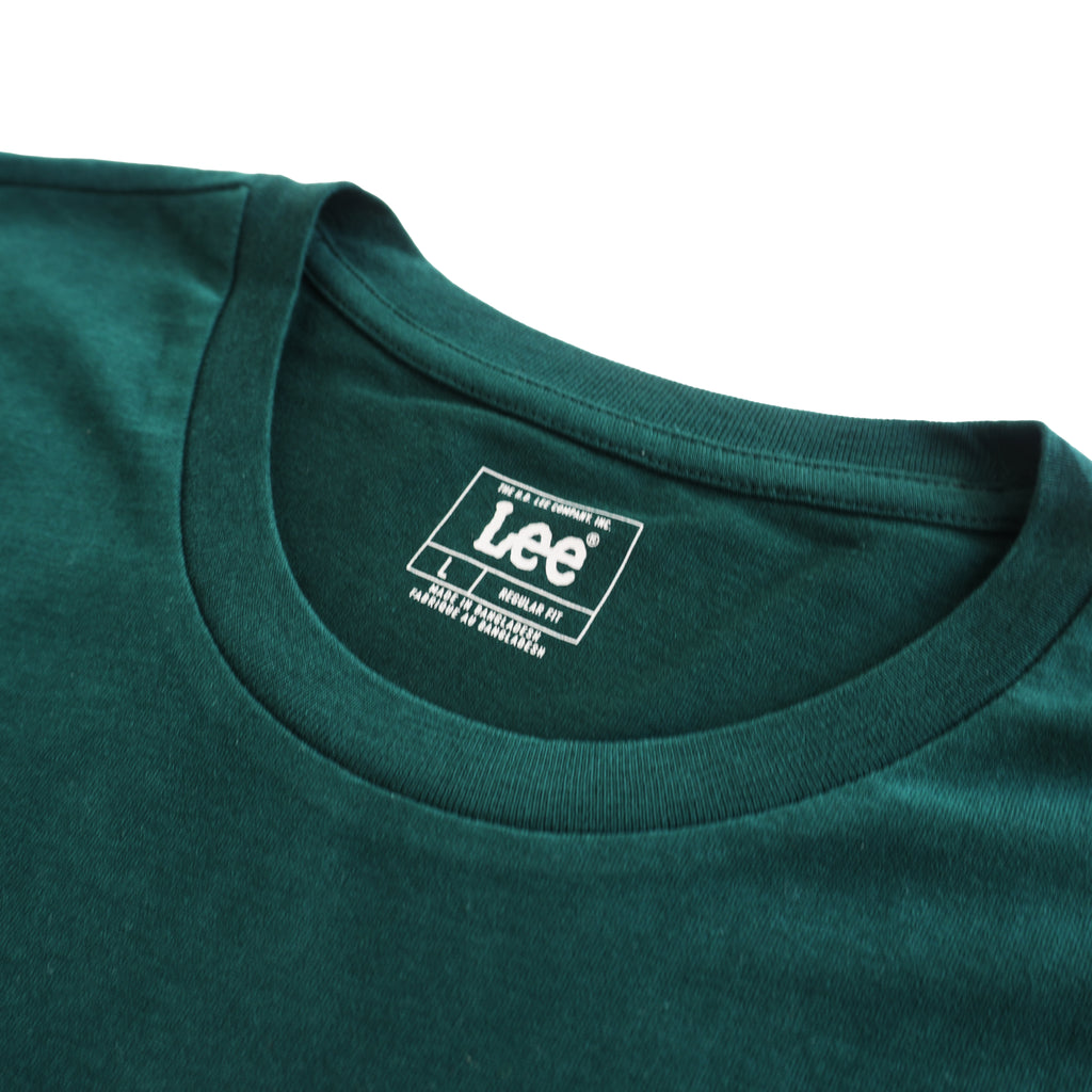 LEE LONG SLEEVE LOGO T-SHIRT – FOREST GREEN