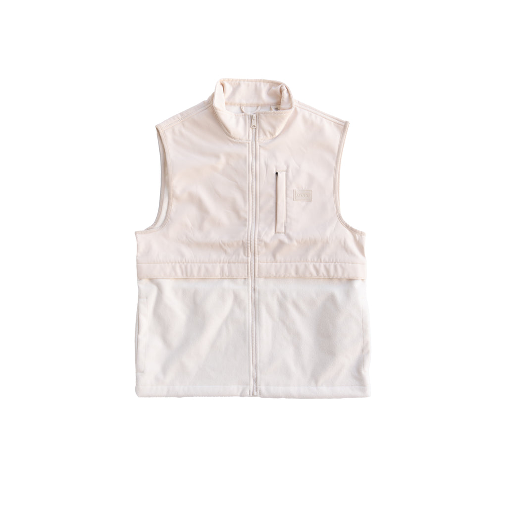 LEVI’S FLEECE & NYLON ZIP VEST – BEIJE