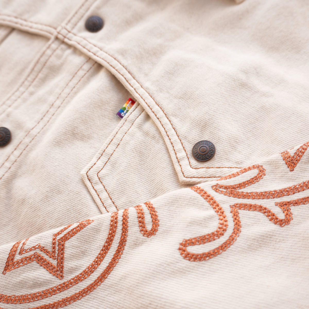LEVI'S PREMIUM RAINBOW RODEO DENIM JACKET – BEIJE