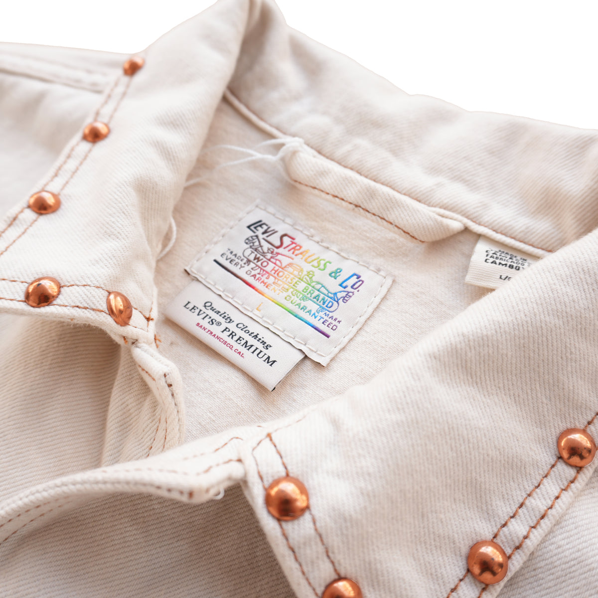 LEVI'S PREMIUM RAINBOW RODEO DENIM JACKET – BEIJE