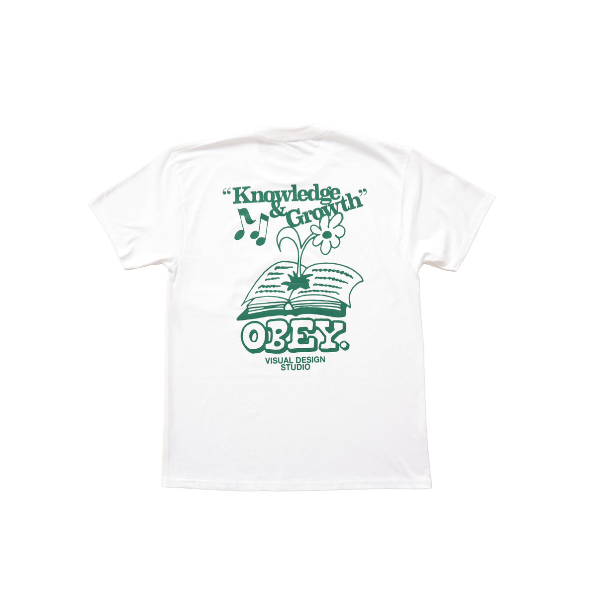 OBEY KNOWLEDGE & GROWTH T-SHIRT – WHITE