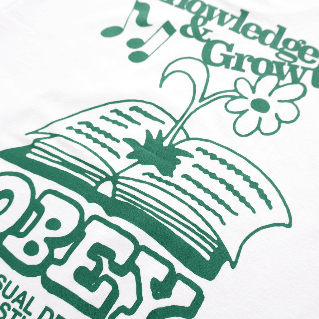 OBEY KNOWLEDGE & GROWTH T-SHIRT – WHITE