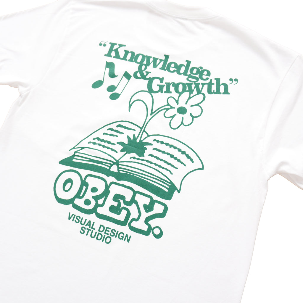 OBEY KNOWLEDGE & GROWTH T-SHIRT – WHITE