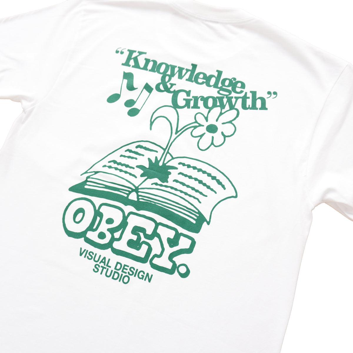 OBEY KNOWLEDGE & GROWTH T-SHIRT – WHITE