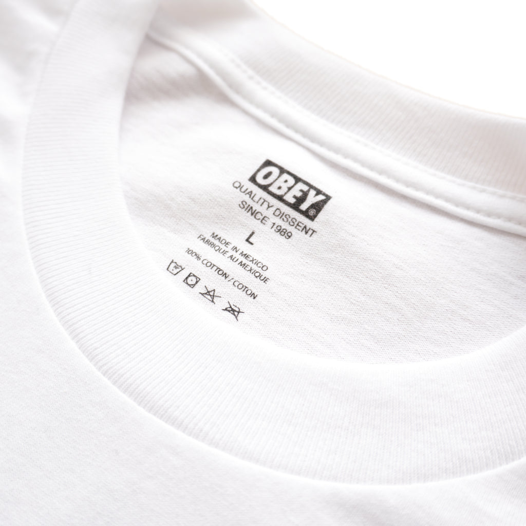 OBEY KNOWLEDGE & GROWTH T-SHIRT – WHITE