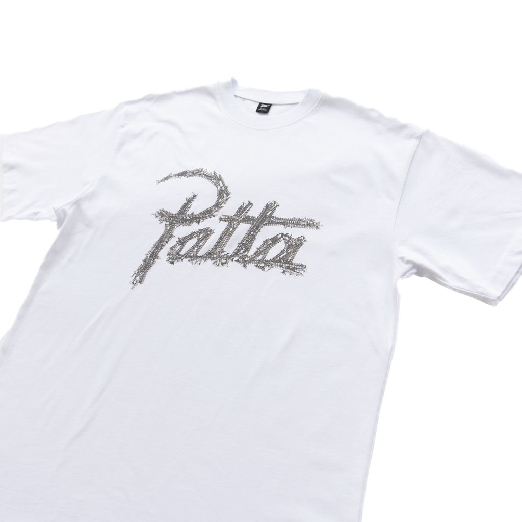 PATTA SCRIPT LOGO GRAPHIC T-SHIRT - WHITE
