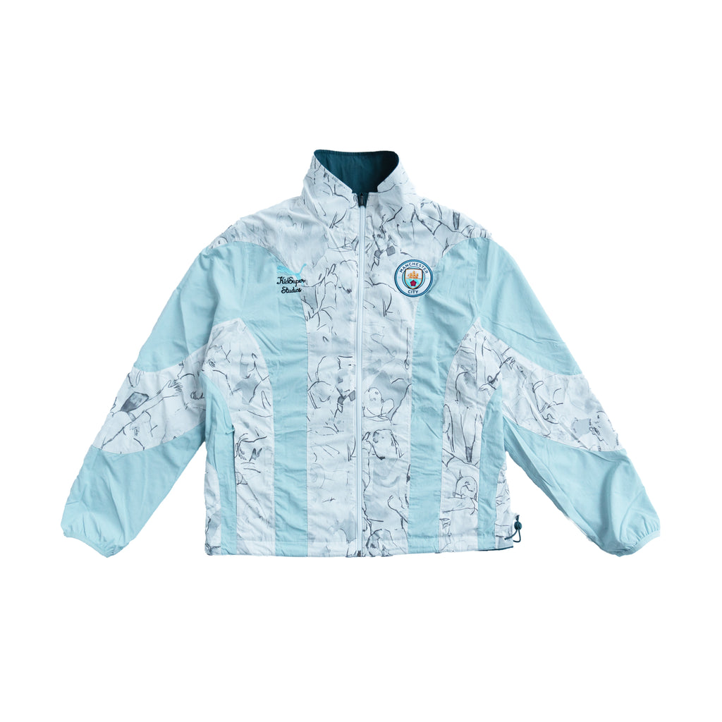 PUMA x MANCHESTER CITY KIDSUPER REVERSIBLE JACKET – SKY BLUE / TEAL